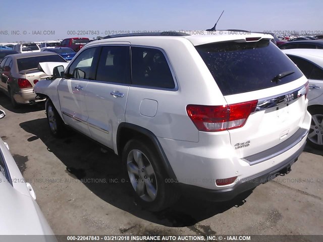 1J4RR5GG7BC713843 - 2011 JEEP GRAND CHEROKEE LIMITED WHITE photo 3