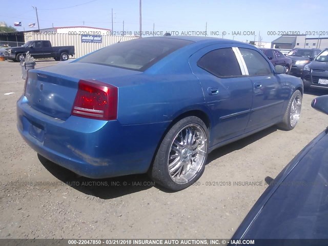 2B3KA43RX6H119834 - 2006 DODGE CHARGER SE/SXT BLUE photo 4