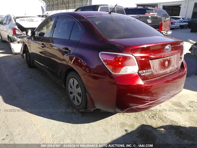 JF1GJAA62CG009398 - 2012 SUBARU IMPREZA RED photo 3