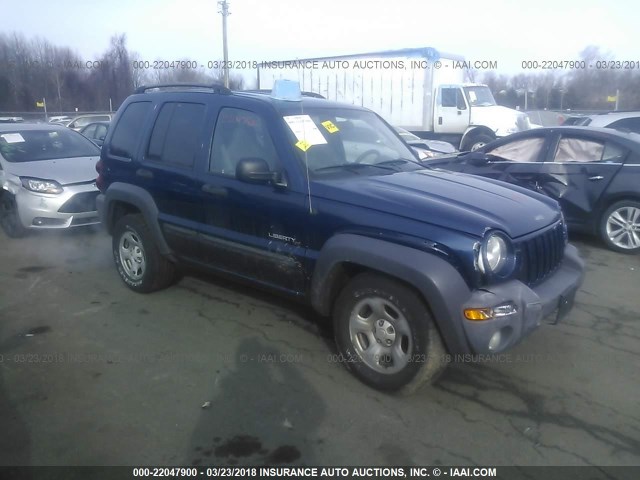 1J4GL48K64W317569 - 2004 JEEP LIBERTY SPORT 蓝色 照片 1