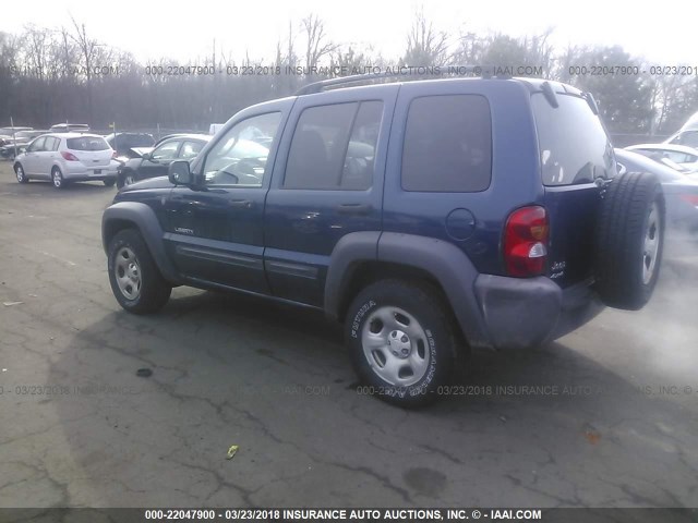 1J4GL48K64W317569 - 2004 JEEP LIBERTY SPORT 蓝色 照片 3
