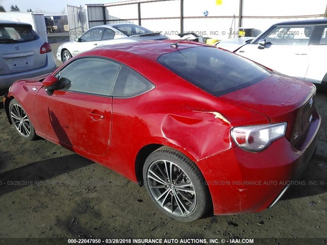 JF1ZNAA1XD1702404 - 2013 TOYOTA SCION FR-S წითელი ფოტო 3