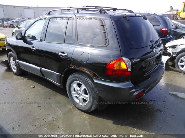 KM8SC73E64U605733 - 2004 HYUNDAI SANTA FE GLS/LX BLACK photo 3