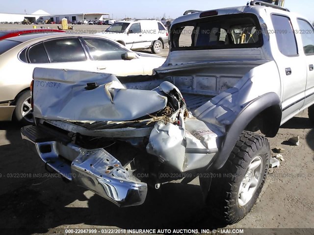 5TEHN72N54Z435978 - 2004 TOYOTA TACOMA DOUBLE CAB SILVER photo 6