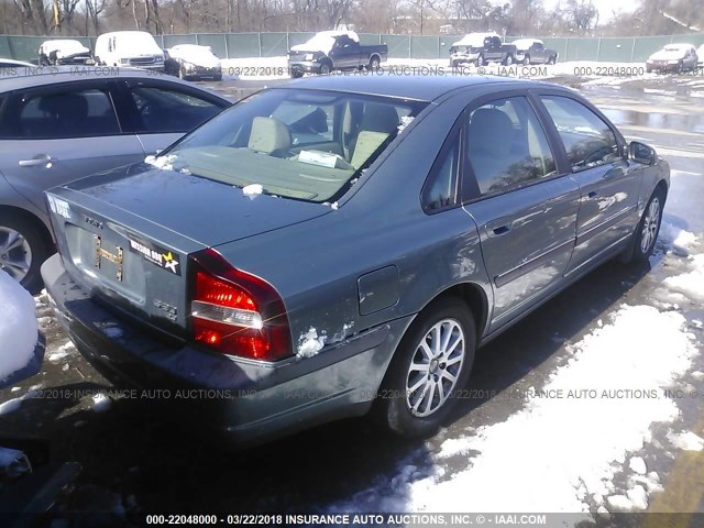 YV1TS94D411182817 - 2001 VOLVO S80 GREEN photo 4