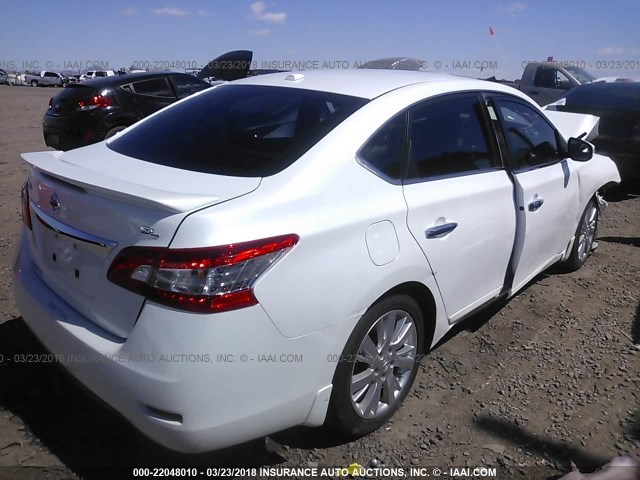 3N1AB7AP0FY245370 - 2015 NISSAN SENTRA S/SV/SR/SL WHITE photo 4