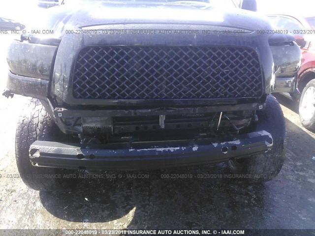 5TFBT54107X006964 - 2007 TOYOTA TUNDRA DOUBLE CAB SR5 BLACK photo 6