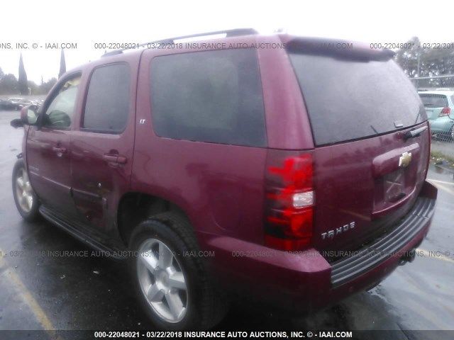 1GNFC13J87J343355 - 2007 CHEVROLET TAHOE C1500 BURGUNDY photo 3