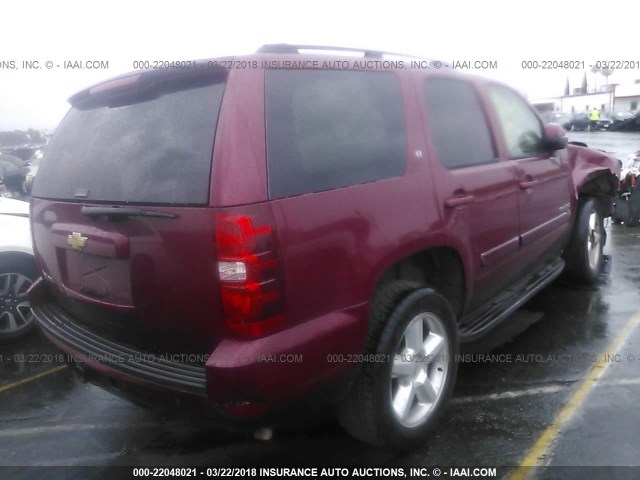 1GNFC13J87J343355 - 2007 CHEVROLET TAHOE C1500 BURGUNDY photo 4