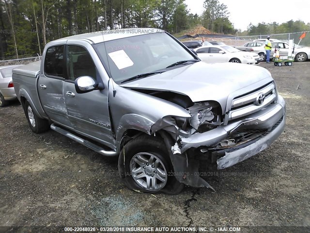 5TBDT44116S539504 - 2006 TOYOTA TUNDRA DOUBLE CAB SR5 SILVER photo 1
