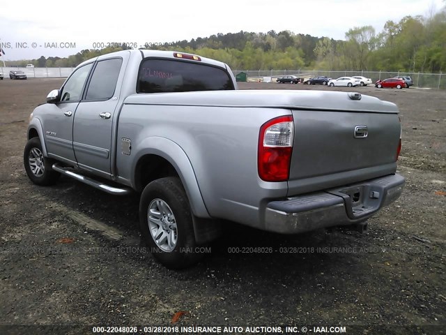 5TBDT44116S539504 - 2006 TOYOTA TUNDRA DOUBLE CAB SR5 SILVER photo 3