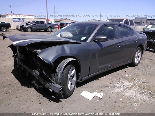 2B3CL3CG0BH576668 - 2011 DODGE CHARGER GRAY photo 2