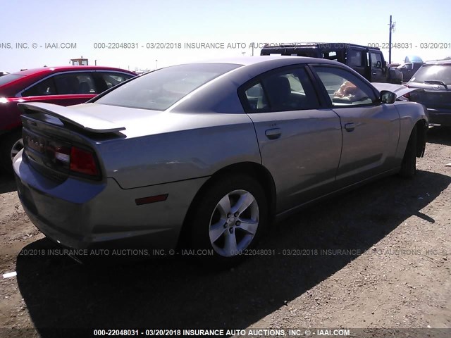 2B3CL3CG0BH576668 - 2011 DODGE CHARGER GRAY photo 4