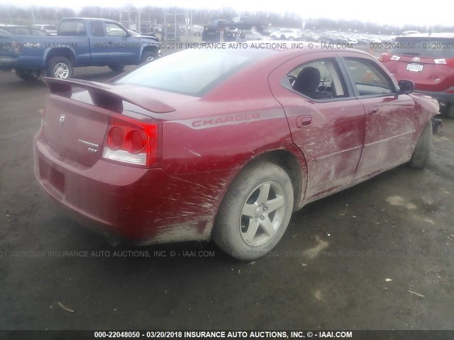 2B3CA3CV2AH194418 - 2010 DODGE CHARGER SXT RED photo 4