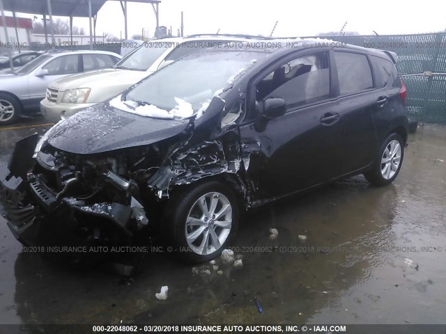 3N1CE2CP8EL360634 - 2014 NISSAN VERSA NOTE S/S PLUS/SV/SL BLACK photo 2