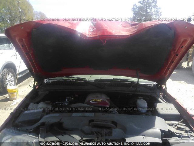 1GCEC19T84Z213537 - 2004 CHEVROLET SILVERADO C1500 RED photo 10