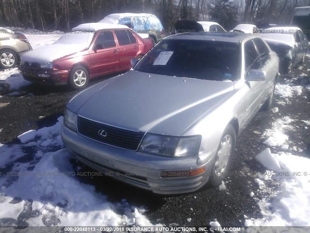 JT8BH22F1T0039388 - 1996 LEXUS LS 400 SILVER photo 2