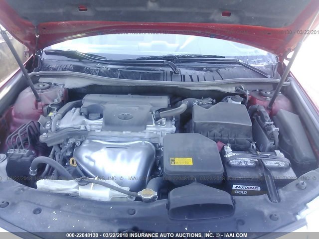 4T4BF1FKXCR229905 - 2012 TOYOTA CAMRY SE/LE/XLE 红色 照片 10