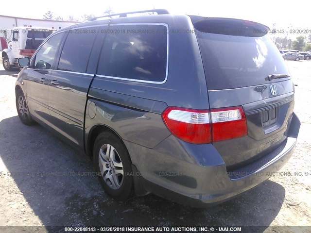 5FNRL386X5B052270 - 2005 HONDA ODYSSEY EXL GRAY photo 3