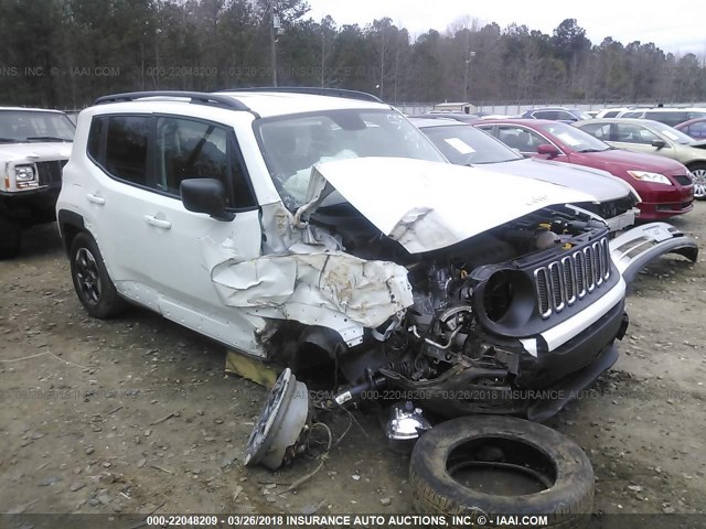 ZACCJAAB5HPE48532 - 2017 JEEP RENEGADE SPORT Սպիտակ լուսանկար 1