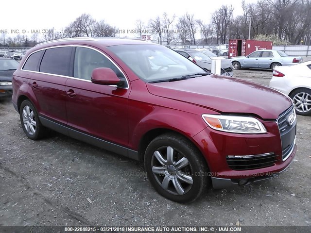 WA1AV74L67D051258 - 2007 AUDI Q7 4.2 QUATTRO RED photo 1