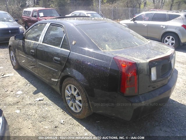 1G6DM57N630106884 - 2003 CADILLAC CTS BLACK photo 3