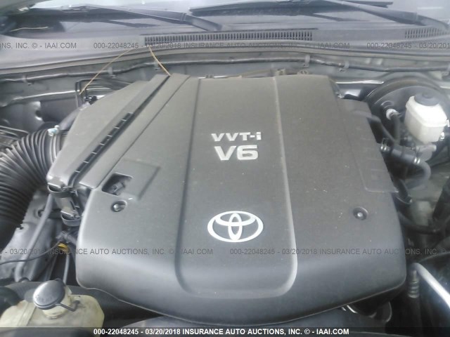 3TMJU62N17M043905 - 2007 TOYOTA TACOMA DOUBLE CAB PRERUNNER SILVER photo 10