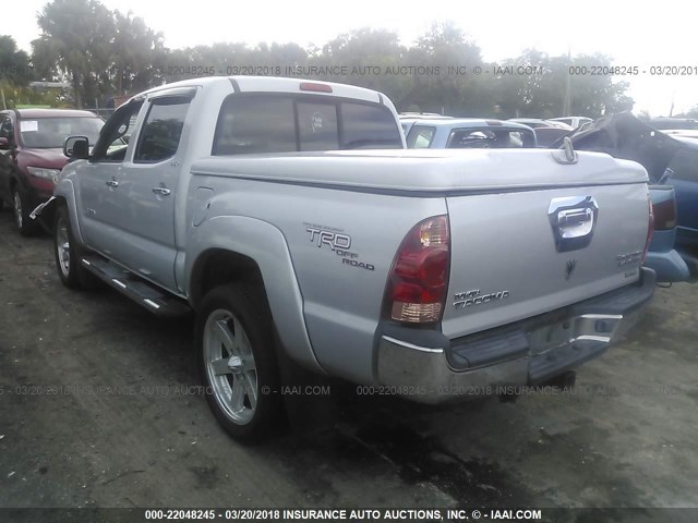 3TMJU62N17M043905 - 2007 TOYOTA TACOMA DOUBLE CAB PRERUNNER SILVER photo 3