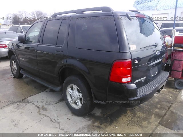 1FMZU63K15UB76482 - 2005 FORD EXPLORER XLT/XLT SPORT/NBX BLACK photo 3