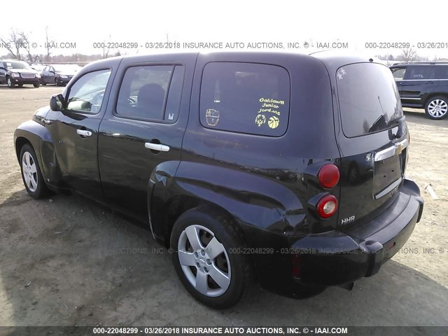 3GNDA13DX7S587420 - 2007 CHEVROLET HHR LS BLACK photo 3