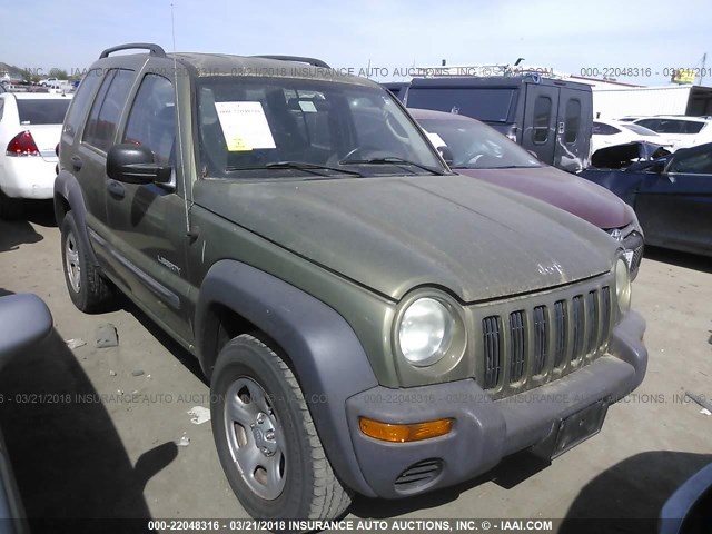 1J4GK48K34W146976 - 2004 JEEP LIBERTY SPORT 绿色 照片 1