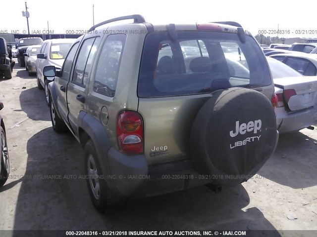 1J4GK48K34W146976 - 2004 JEEP LIBERTY SPORT 绿色 照片 3