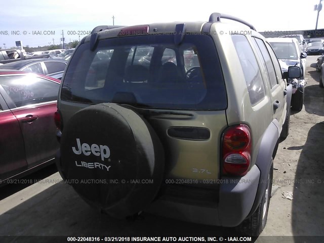 1J4GK48K34W146976 - 2004 JEEP LIBERTY SPORT 绿色 照片 4