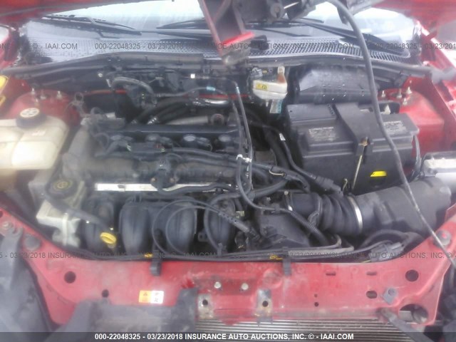 1FAFP34N97W214253 - 2007 FORD FOCUS ZX4/S/SE/SES RED photo 10