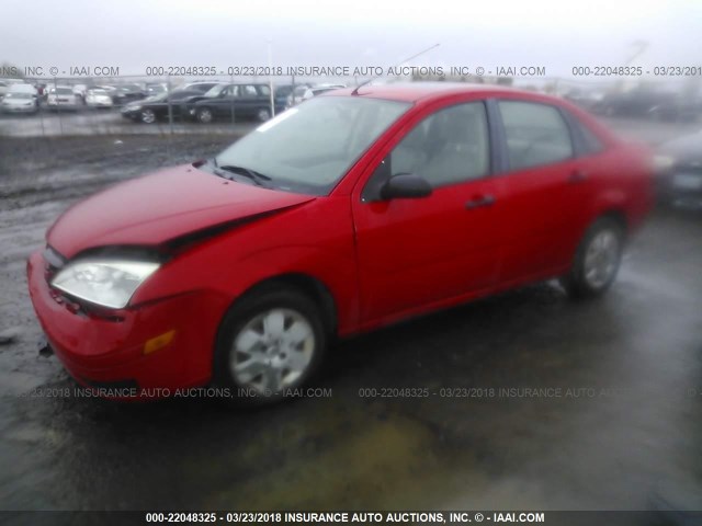 1FAFP34N97W214253 - 2007 FORD FOCUS ZX4/S/SE/SES RED photo 2