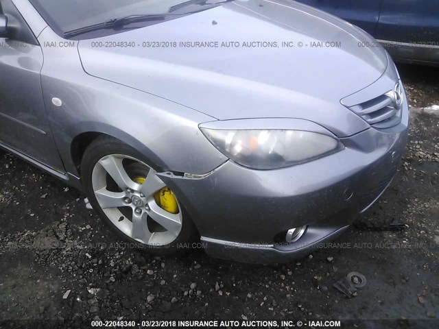 JM1BK343451235656 - 2005 MAZDA 3 HATCHBACK GRAY photo 6