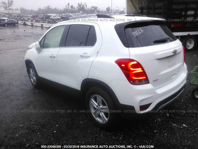 KL7CJLSB9HB045722 - 2017 CHEVROLET TRAX 1LT WHITE photo 3