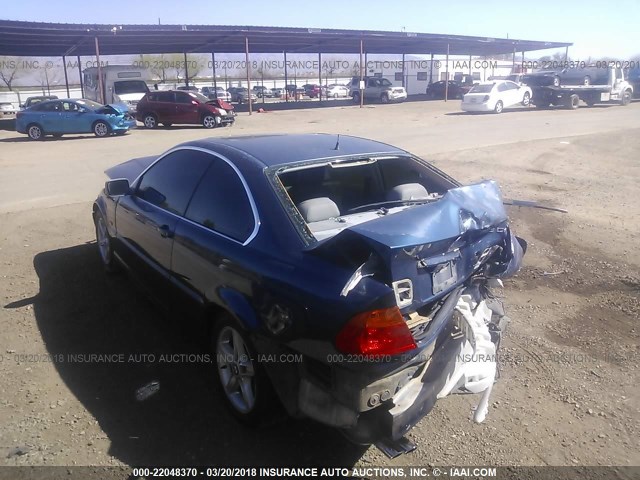 WBABM334XYJN85315 - 2000 BMW 323 CI BLUE photo 3