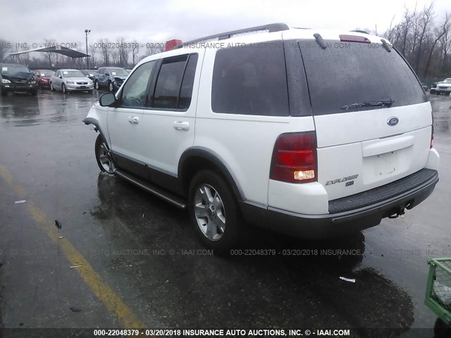 1FMDU73K93UA74439 - 2003 FORD EXPLORER XLT/XLT SPORT/NBX WHITE photo 3