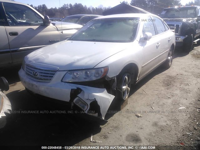 KMHFC46D97A203505 - 2007 HYUNDAI AZERA GLS WHITE photo 2