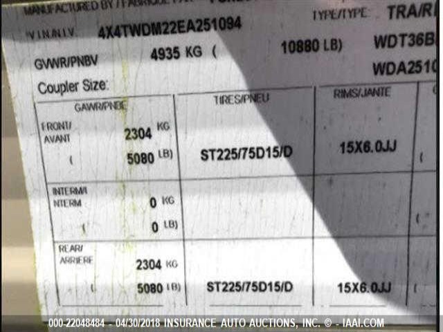 4X4TWDM22EA251094 - 2014 FOREST RIVER WILDWOOD  白色 照片 5