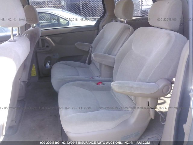 5TDZA23CX4S153154 - 2004 TOYOTA SIENNA CE/LE SILVER photo 8