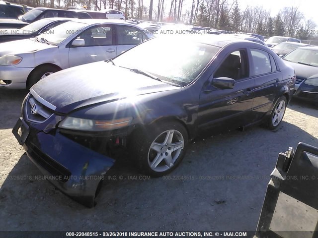 19UUA66255A036666 - 2005 ACURA TL Dark Blue photo 2