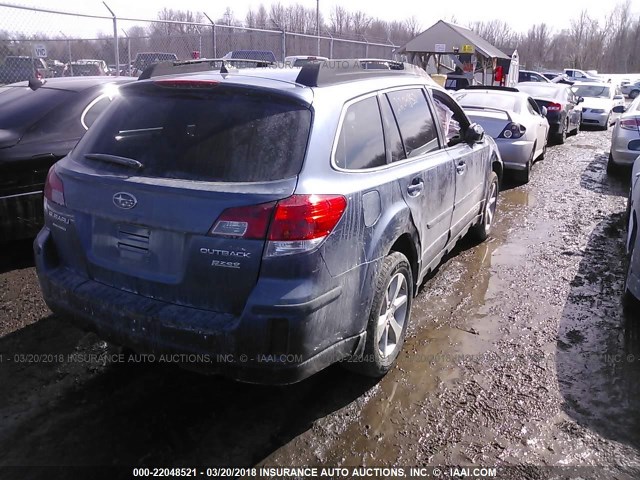 4S4BRBJC3D3216363 - 2013 SUBARU OUTBACK 2.5I LIMITED BLUE photo 4