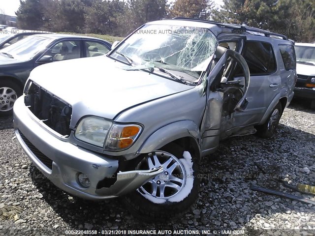 5TDBT48A73S161791 - 2003 TOYOTA SEQUOIA LIMITED SILVER photo 2