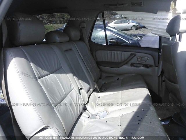 5TDBT48A73S161791 - 2003 TOYOTA SEQUOIA LIMITED SILVER photo 8