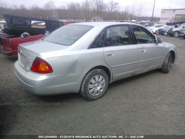 4T1BF28B42U251393 - 2002 TOYOTA AVALON XL/XLS SILVER photo 4