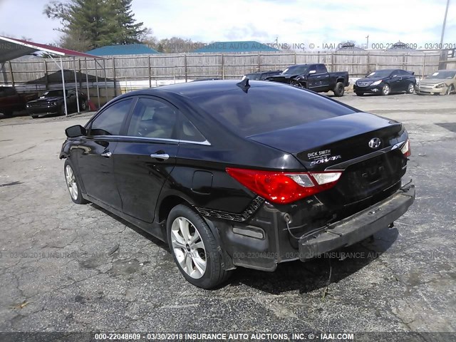 5NPEC4ACXBH039617 - 2011 HYUNDAI SONATA SE/LIMITED BLACK photo 3