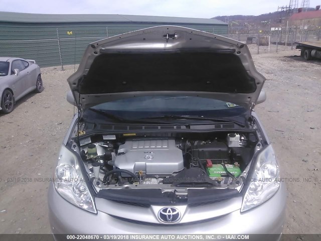 5TDYK4CC1AS343120 - 2010 TOYOTA SIENNA XLE/XLE LIMITED GRAY photo 10