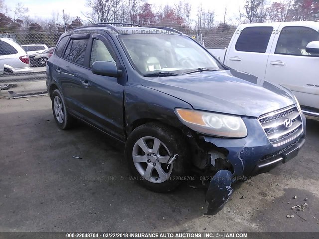 5NMSH13E57H086981 - 2007 HYUNDAI SANTA FE SE/LIMITED BLUE photo 1